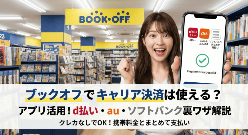 ブックオフでキャリア決済は使える？d払い・auかんたん決済・ソフトバンクまとめて支払いの活用術