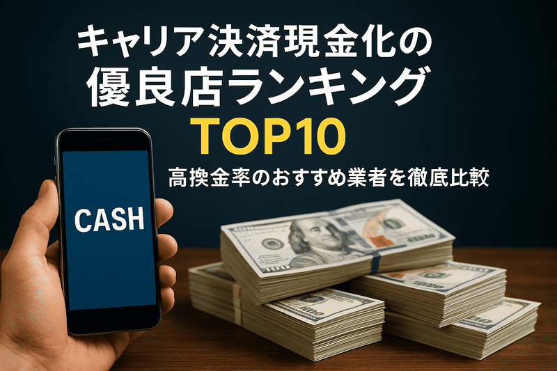 キャリア決済現金化の優良店ランキングTOP10｜高換金率のおすすめ業者を徹底比較